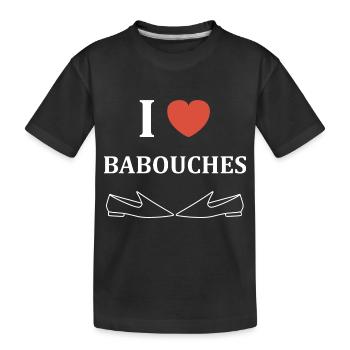 Hausschuhe Humor - Kinder Premium Bio T-Shirt - Schwarz - Vorne