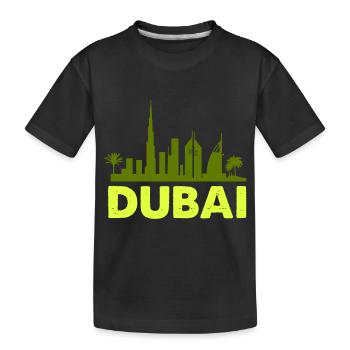Ligne d’horizon de Dubaï 02 - T-shirt bio Premium Enfant - noir - Devant
