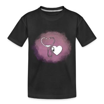 Cœur - T-shirt bio Premium Enfant - noir - Devant
