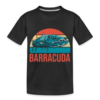 Cadeau pour les amateurs de poissons Barracuda - T-shirt bio Premium Enfant - noir - Devant