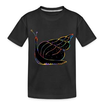 Schnecke - Kinder Premium Bio T-Shirt - Schwarz - Vorne