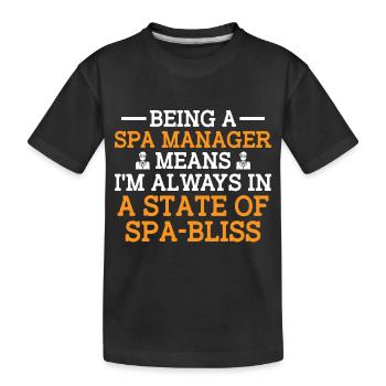 Gestionnaire de SPA Emploi Bien-être Drôle Gestion de SPA Sayi - T-shirt bio Premium Enfant - noir - Devant
