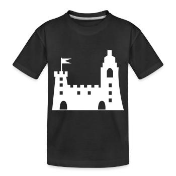castle - Kids' Premium Organic T-Shirt - black - Front