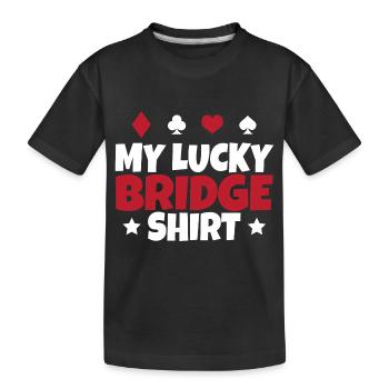 Cadeau pour le jeu de cartes Bridge - T-shirt bio Premium Enfant - noir - Devant