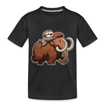 Mammouth laineux Mammouths Mammouth cadeau mammouth paresseux - T-shirt bio Premium Enfant - noir - Devant