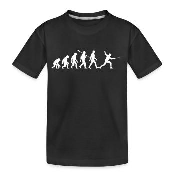 Evolution - Escrime - Escrimeurs - Arts Martiaux - T-shirt bio Premium Enfant - noir - Devant