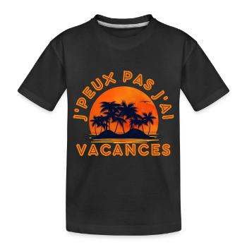 Vacances d'été - T-shirt bio Premium Enfant - noir - Devant