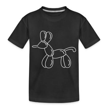 ballon hund - Kinder Premium Bio T-Shirt - Schwarz - Vorne