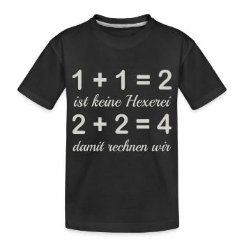 Calculate - Kids' Premium Organic T-Shirt - black - Front