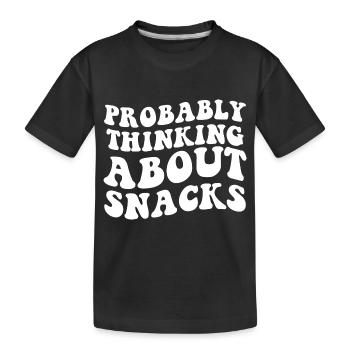 Retro Probably Thinking About Snacks funny eating - T-shirt bio Premium Enfant - noir - Devant