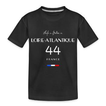 Life is better in LOIRE-ATLANTIQUE Number 44 Loire - T-shirt bio Premium Enfant - noir - Devant