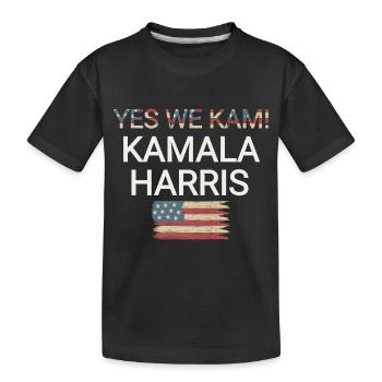 Yes We Kam - Kinder Premium Bio T-Shirt - Schwarz - Vorne