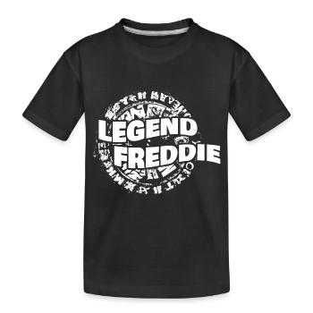 Mann Freddie - Kinder Premium Bio T-Shirt - Schwarz - Vorne
