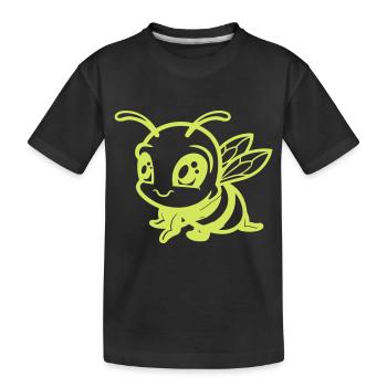 biene hummel comic - Kinder Premium Bio T-Shirt - Schwarz - Vorne