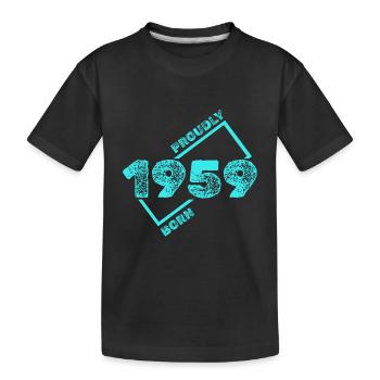 Geboren 1959 - Kinder Premium Bio T-Shirt - Schwarz - Vorne