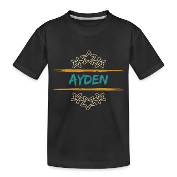 Geschenk für Ayden - Kinder Premium Bio T-Shirt - Schwarz - Vorne