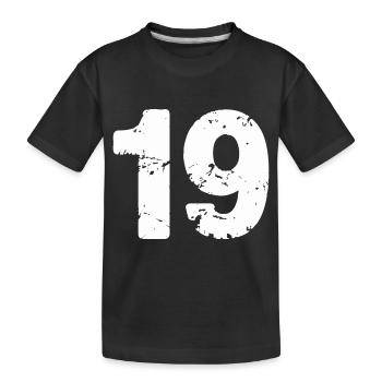 19 - T-shirt bio Premium Enfant - noir - Devant