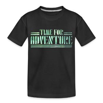 Le temps de l’aventure - T-shirt bio Premium Enfant - noir - Devant