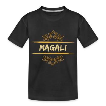 Magali als Magali - Kinder Premium Bio T-Shirt - Schwarz - Vorne