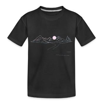 Ruhige Alpendämmerung Tranquille Alpine Dawn - T-shirt bio Premium Enfant - noir - Devant