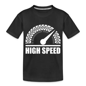 Pneus Compteur de vitesse Haute Vitesse - T-shirt bio Premium Enfant - noir - Devant