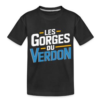 Les Gorges du Verdon - T-shirt bio Premium Enfant - noir - Devant