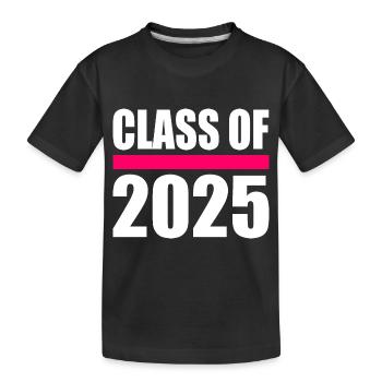 Class of 2025 - Kids' Premium Organic T-Shirt - black - Front