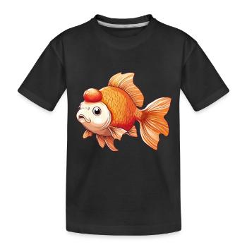 Veiltail Oranda Poisson rouge - T-shirt bio Premium Enfant - noir - Devant