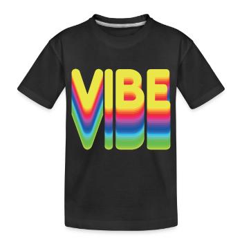 Nur gute Vibes - retro style - Kinder Premium Bio T-Shirt - Schwarz - Vorne
