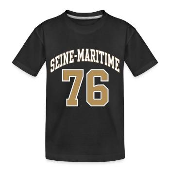 Seine-Maritime 76 - T-shirt bio Premium Enfant - noir - Devant