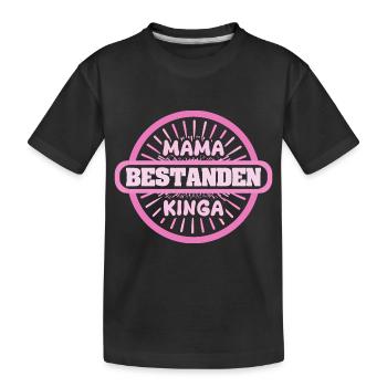 First name Kinga - Kids' Premium Organic T-Shirt - black - Front