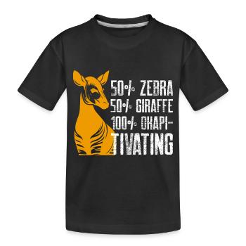 50 per cent zebra 50 giraffe 100 okapitivating - Kinder Premium Bio T-Shirt - Schwarz - Vorne