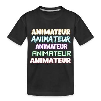 Animateur als Job - Kinder Premium Bio T-Shirt - Schwarz - Vorne