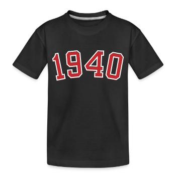 Year of birth sport 1940 - Kids' Premium Organic T-Shirt - black - Front