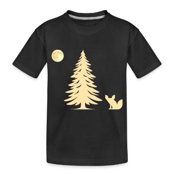 Fuchs im Wald - Geschenkidee - Kinder Premium Bio T-Shirt - Schwarz - Vorne