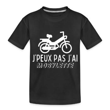 J'peux Pas J'ai Mobylette - T-shirt bio Premium Enfant - noir - Devant