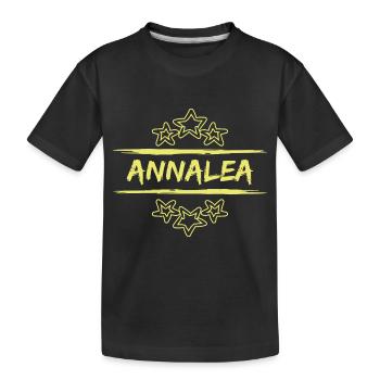 Annalea - Kinder Premium Bio T-Shirt - Schwarz - Vorne