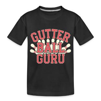 Gutter Ball Guru 14 - Kinder Premium Bio T-Shirt - Schwarz - Vorne