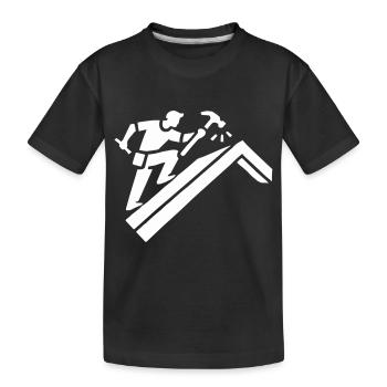 Roofer - Kids' Premium Organic T-Shirt - black - Front
