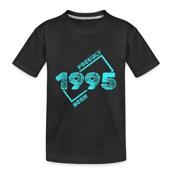 Geboren 1995 - Kinder Premium Bio T-Shirt - Schwarz - Vorne