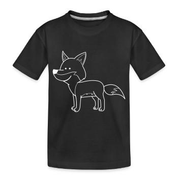Fuchs Comic - Kinder Premium Bio T-Shirt - Schwarz - Vorne