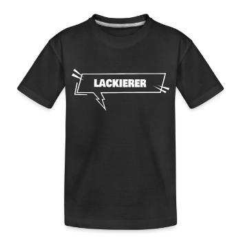 Lackierer als Bildung - Kinder Premium Bio T-Shirt - Schwarz - Vorne