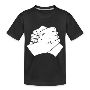 Poignée de main 01 - T-shirt bio Premium Enfant - noir - Devant
