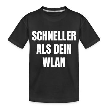 Plus rapide que votre Wi-Fi - T-shirt bio Premium Enfant - noir - Devant