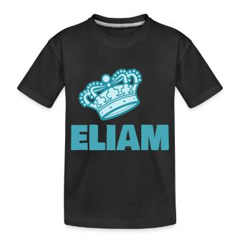 Vorname Eliam - Kinder Premium Bio T-Shirt - Schwarz - Vorne