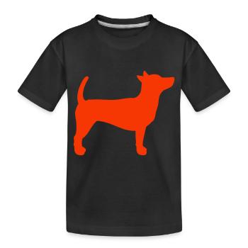 Le chien se tient debout L’obéissance se tient immobile silhouette - T-shirt bio Premium Enfant - noir - Devant