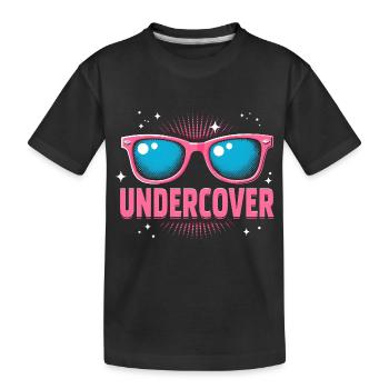 Discours d’infiltration - Costume drôle avec Sun Bril - T-shirt bio Premium Enfant - noir - Devant