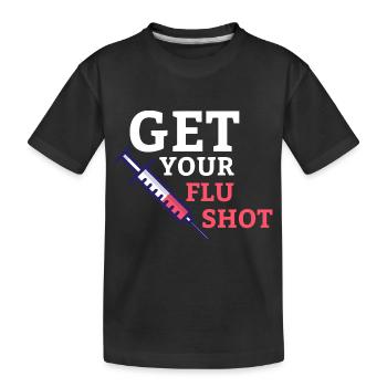 Faites-vous vacciner contre la grippe Aidant - T-shirt bio Premium Enfant - noir - Devant