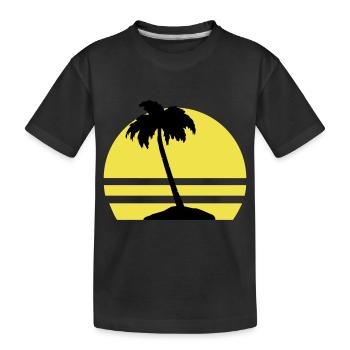 Palm Island - Kids' Premium Organic T-Shirt - black - Front