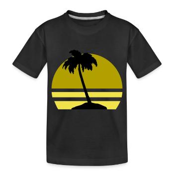 Palm Island - Kids' Premium Organic T-Shirt - black - Front